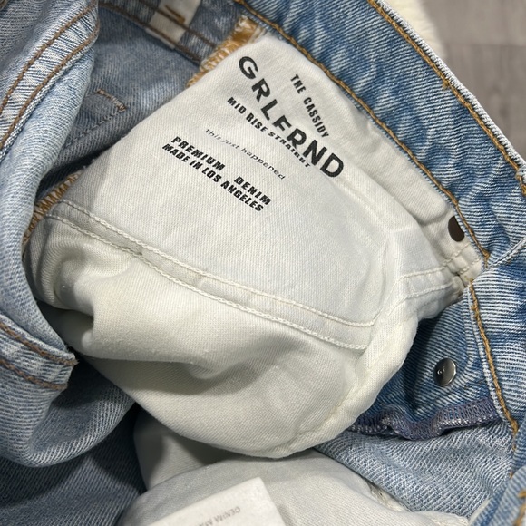 New GRLFRND Cassidy Midrise Straight Jeans In Park Slope Size 26 - Picture 7 of 8